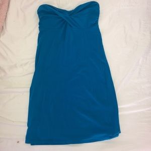 Victoria’s Secret blue strapless “bra tops” dress